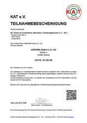 KAT Teilnahmebescheinigung